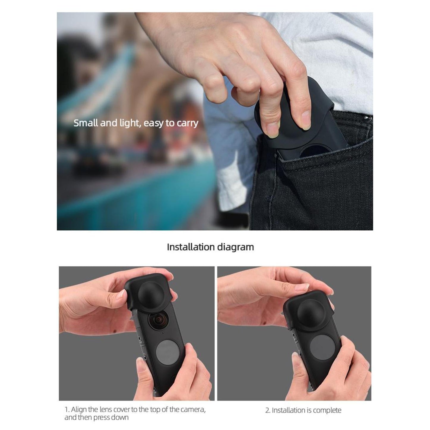 Light Lens Cover Protective Case Scrachproof for Insta360 One X2 Camera