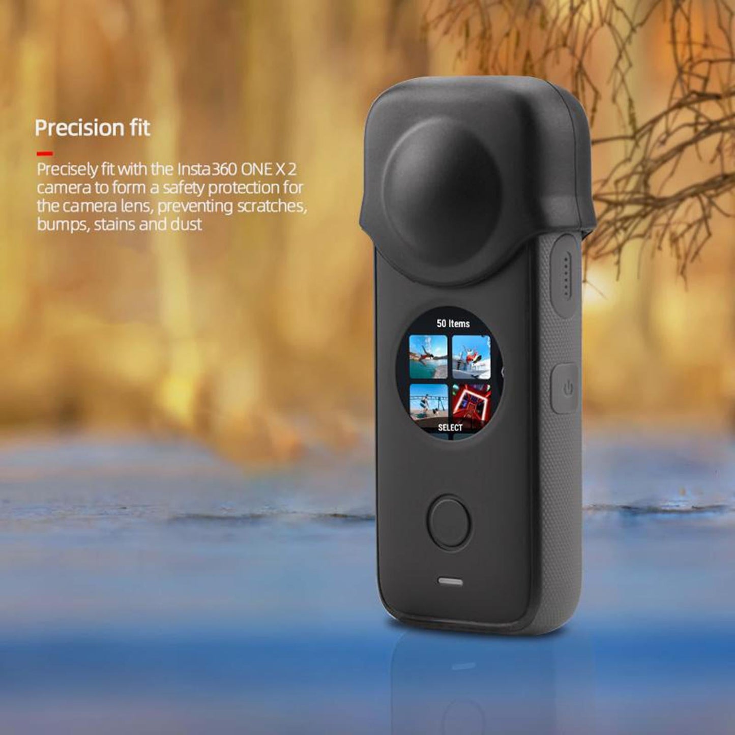 Light Lens Cover Protective Case Scrachproof for Insta360 One X2 Camera