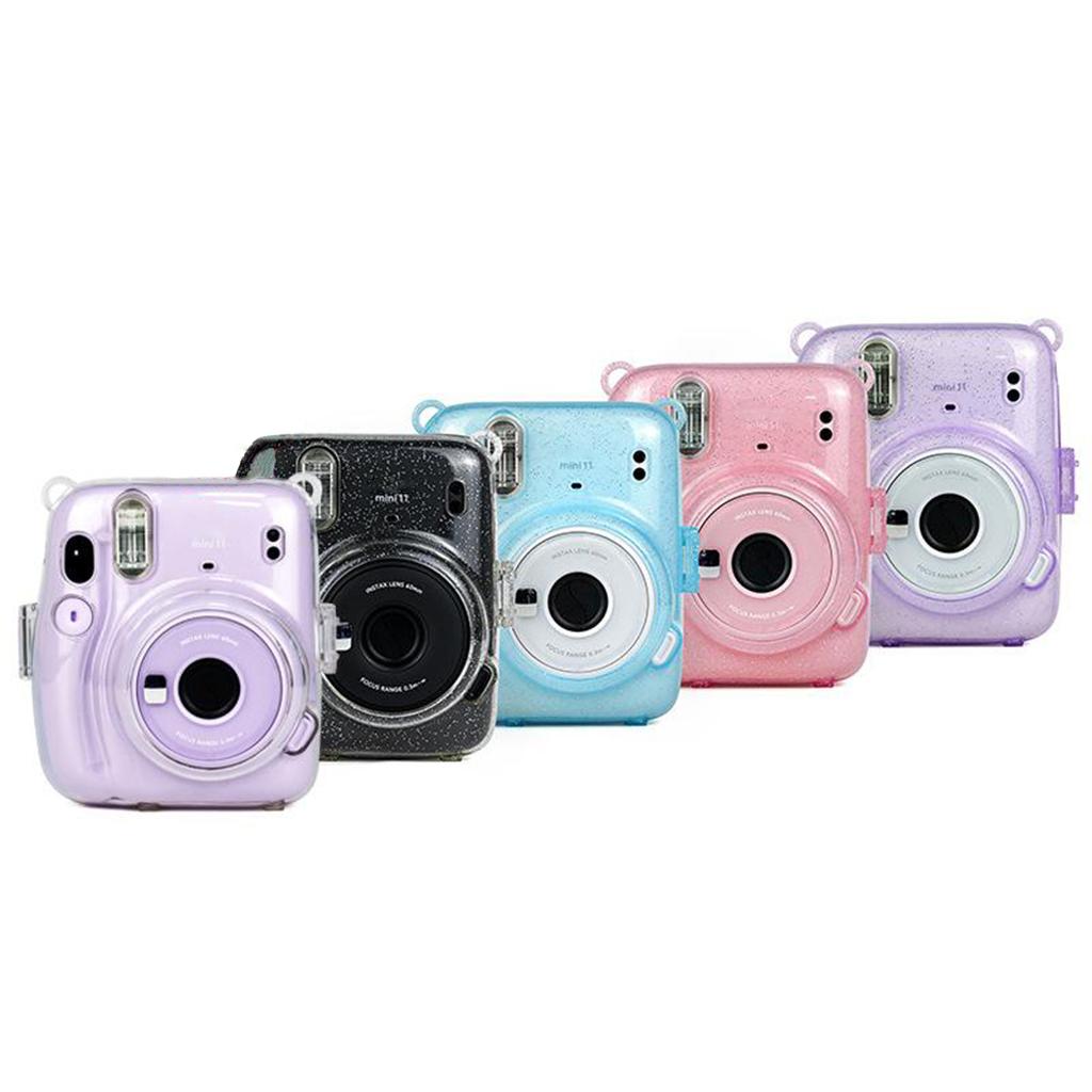 Protective Hard Case Anti-dust Strap for Instax Mini 11 Polaroid Camera Purple