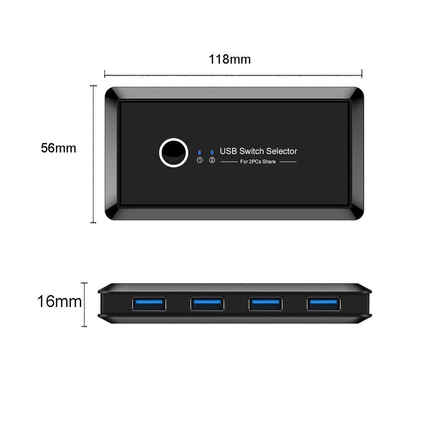 USB 3.0 Switch Selector KVM Sharing Switcher Adapter For PC Keyboard Printer