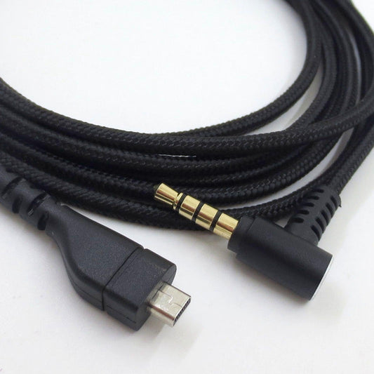 Replacement Audio Cable For SteelSeries Arctis 3 5 7 Pro Black Plug