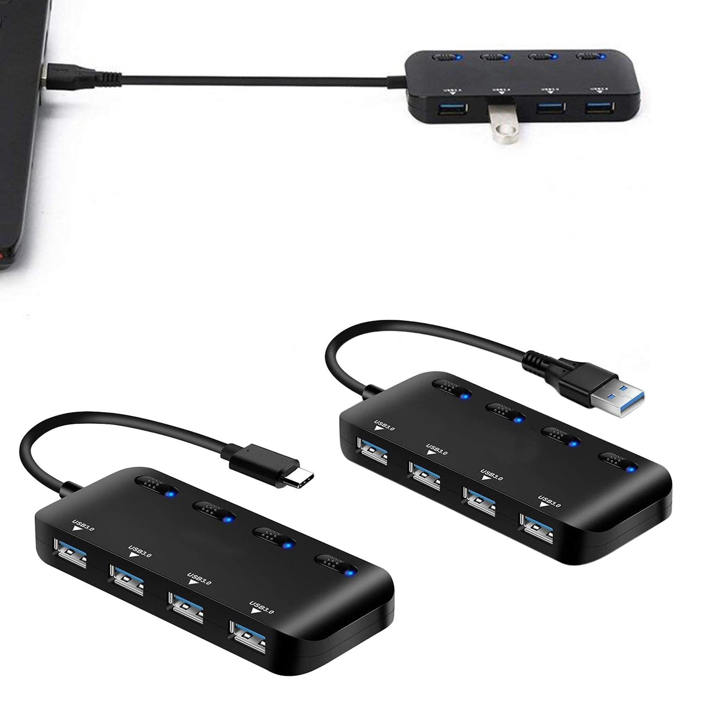 USB 3.0 Hub Connectors USB Adapter Expansion Splitter Converter USB Hub