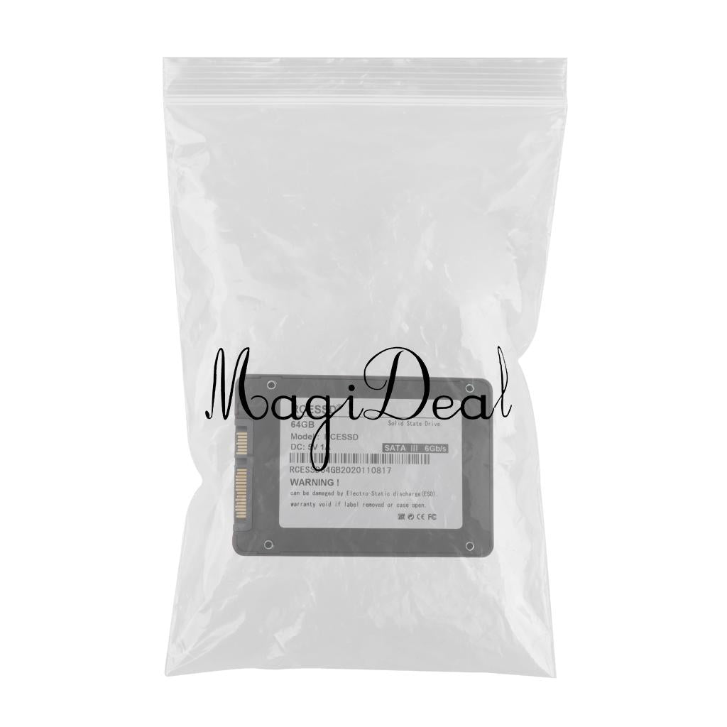 SSD SATA 3 2.5 7mm Internal Solid State Drive for Desktop Laptop PC 64GB"