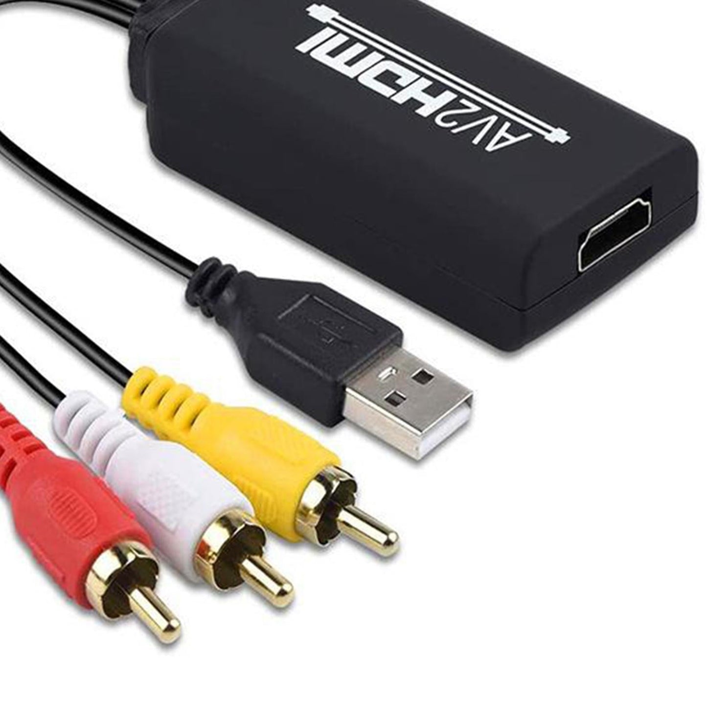 3RCA CVBs HDMI to RCA Cable Adapter HDMI to RCA Converter for PC Laptop DVD Type C