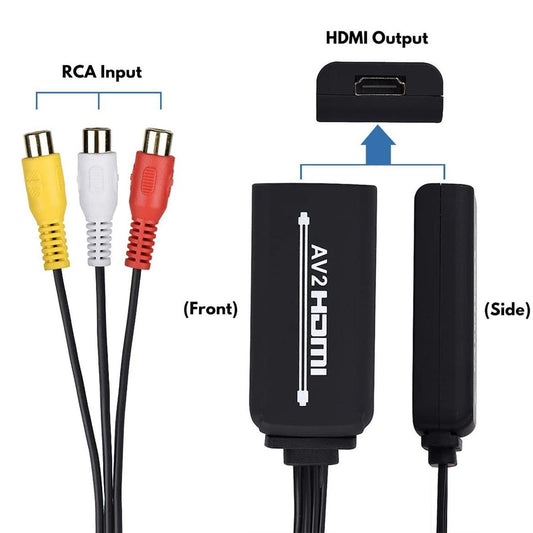 3RCA CVBs HDMI to RCA Cable Adapter HDMI to RCA Converter for PC Laptop DVD Type D