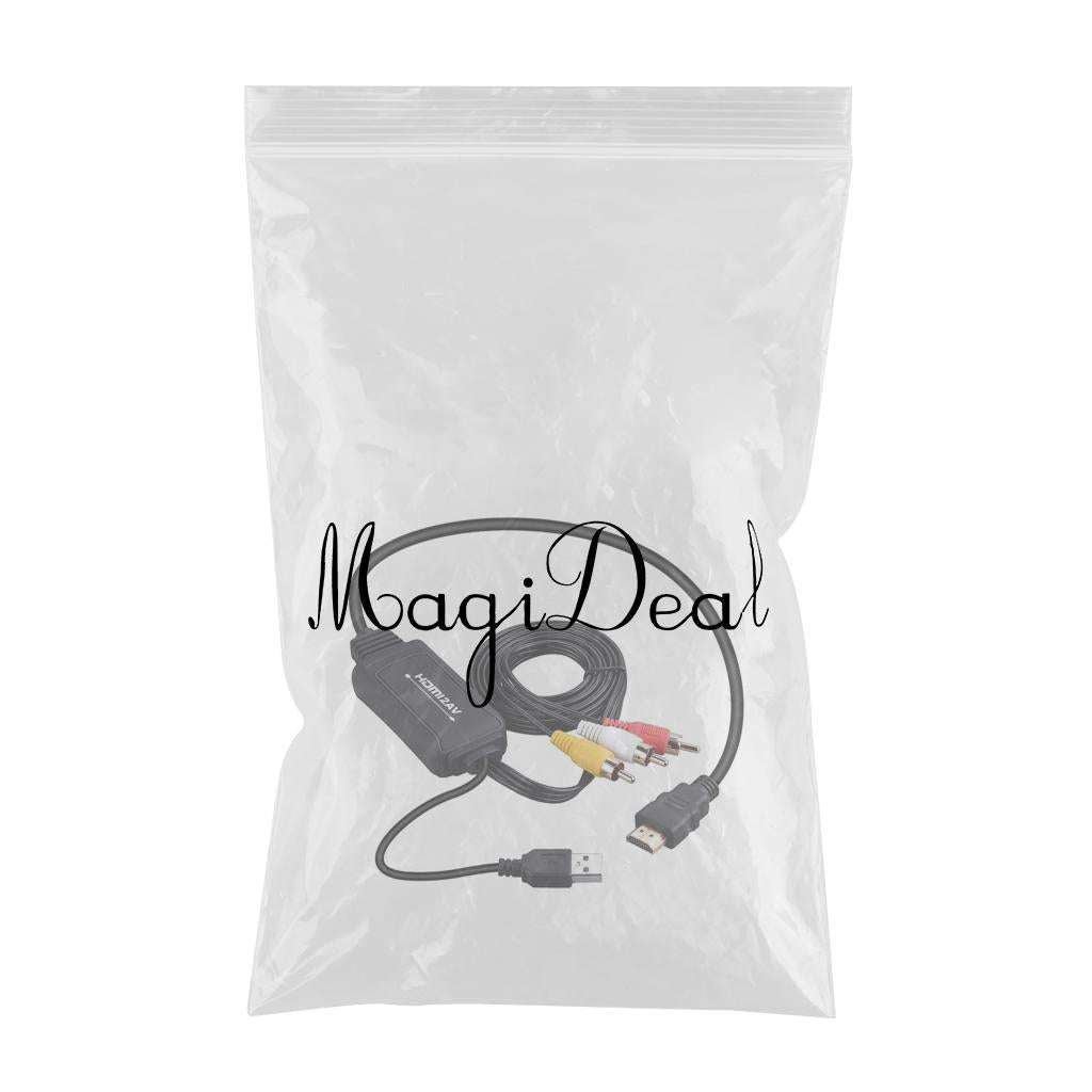 1080P HDMI to 3 RCA Video Audio Converter Cable Adapter for PS4 HDTV Style 1