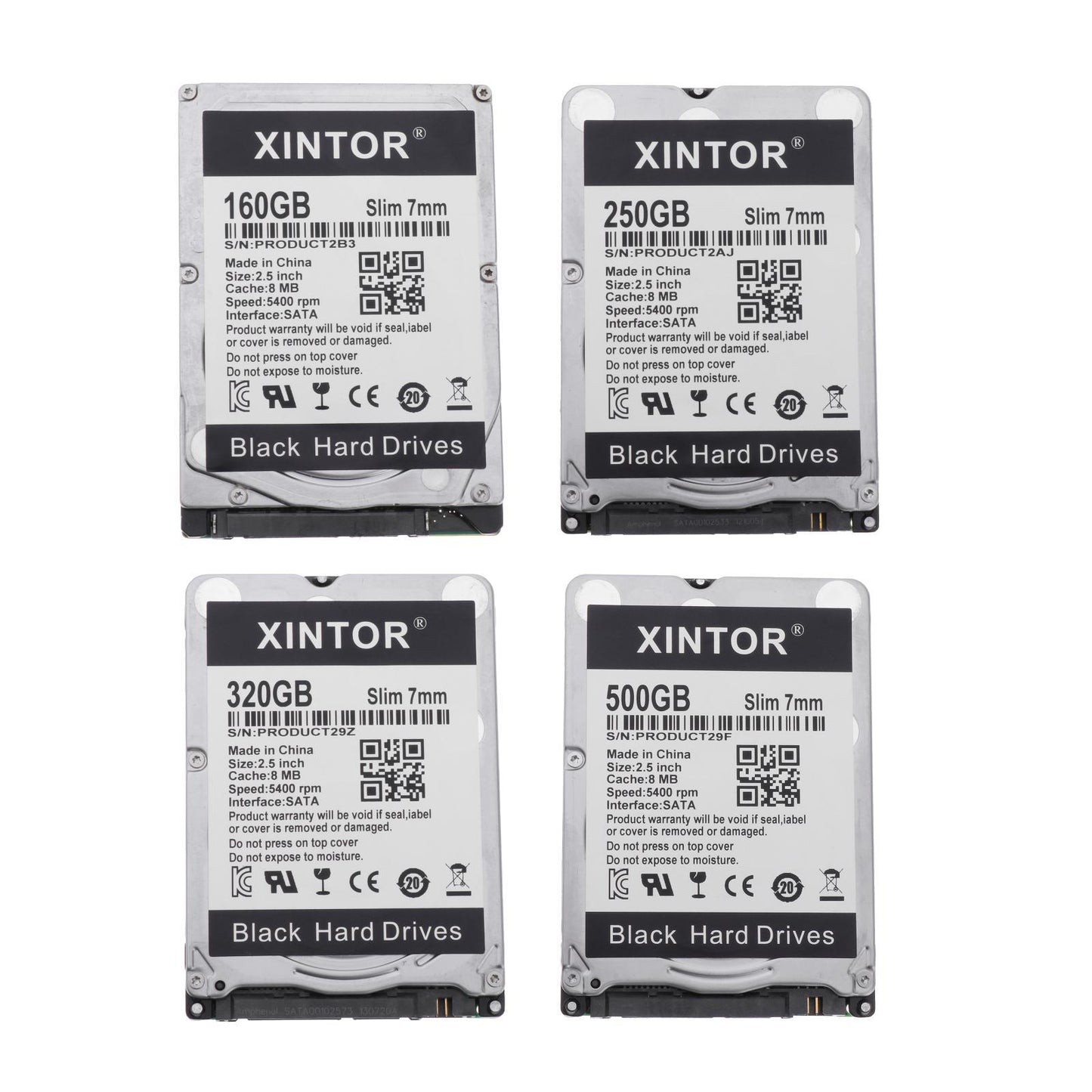 Slim Alloy 2.5in Internal HDD 160GB/250GB/320GB/500BG & SATA Interface 160GB