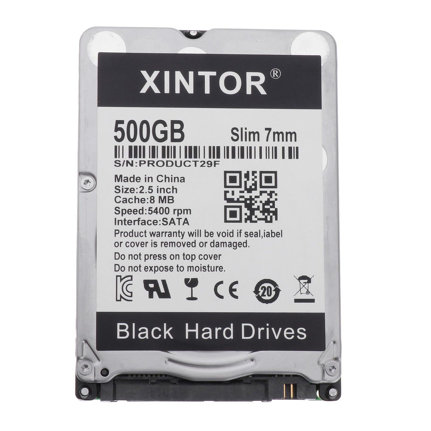 Slim Alloy 2.5in Internal HDD 160GB/250GB/320GB/500BG & SATA Interface 500GB