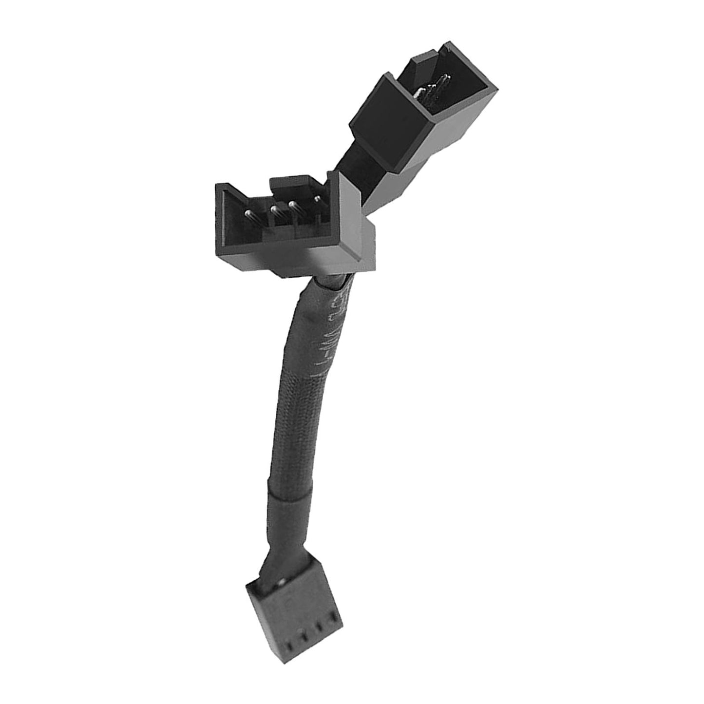 PC Temperature Control Cable Computer Fan 1:2 Splitter Cable 160mm Black New