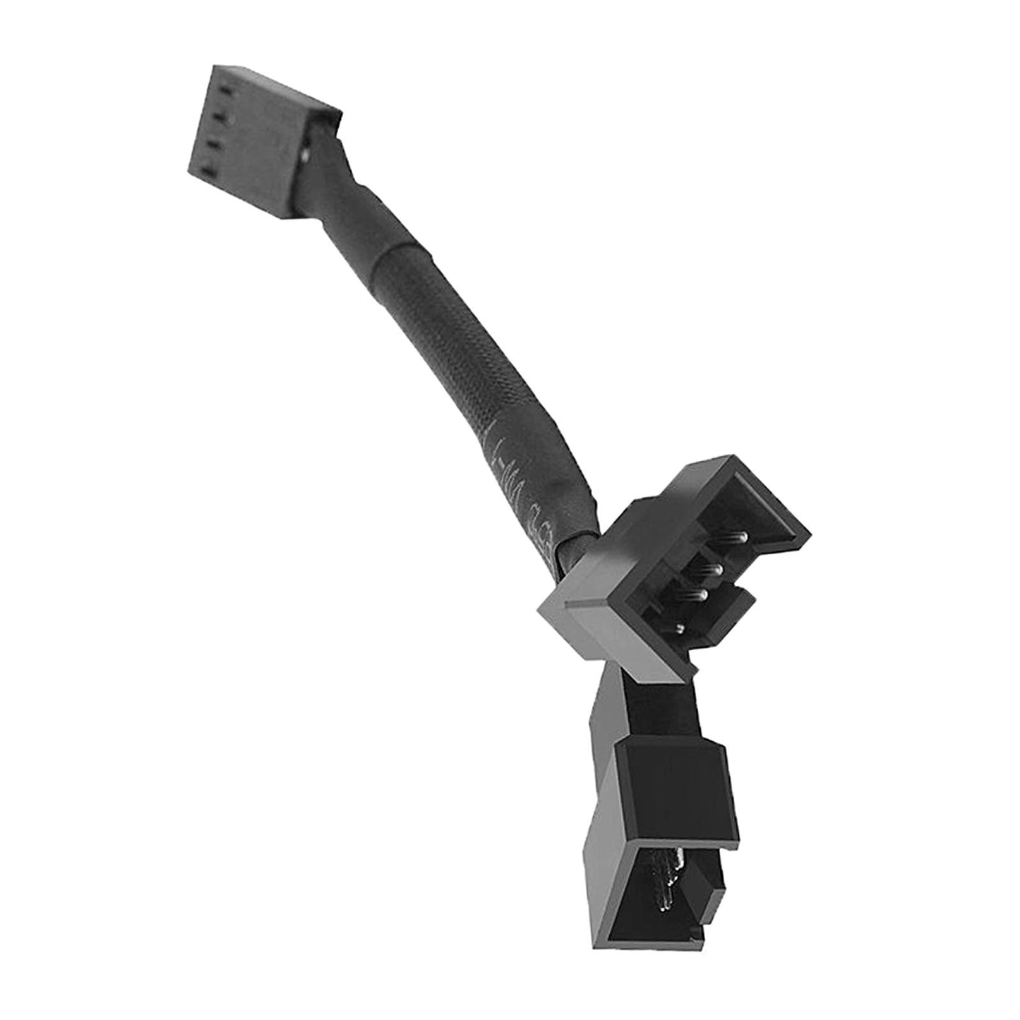 PC Temperature Control Cable Computer Fan 1:2 Splitter Cable 160mm Black New
