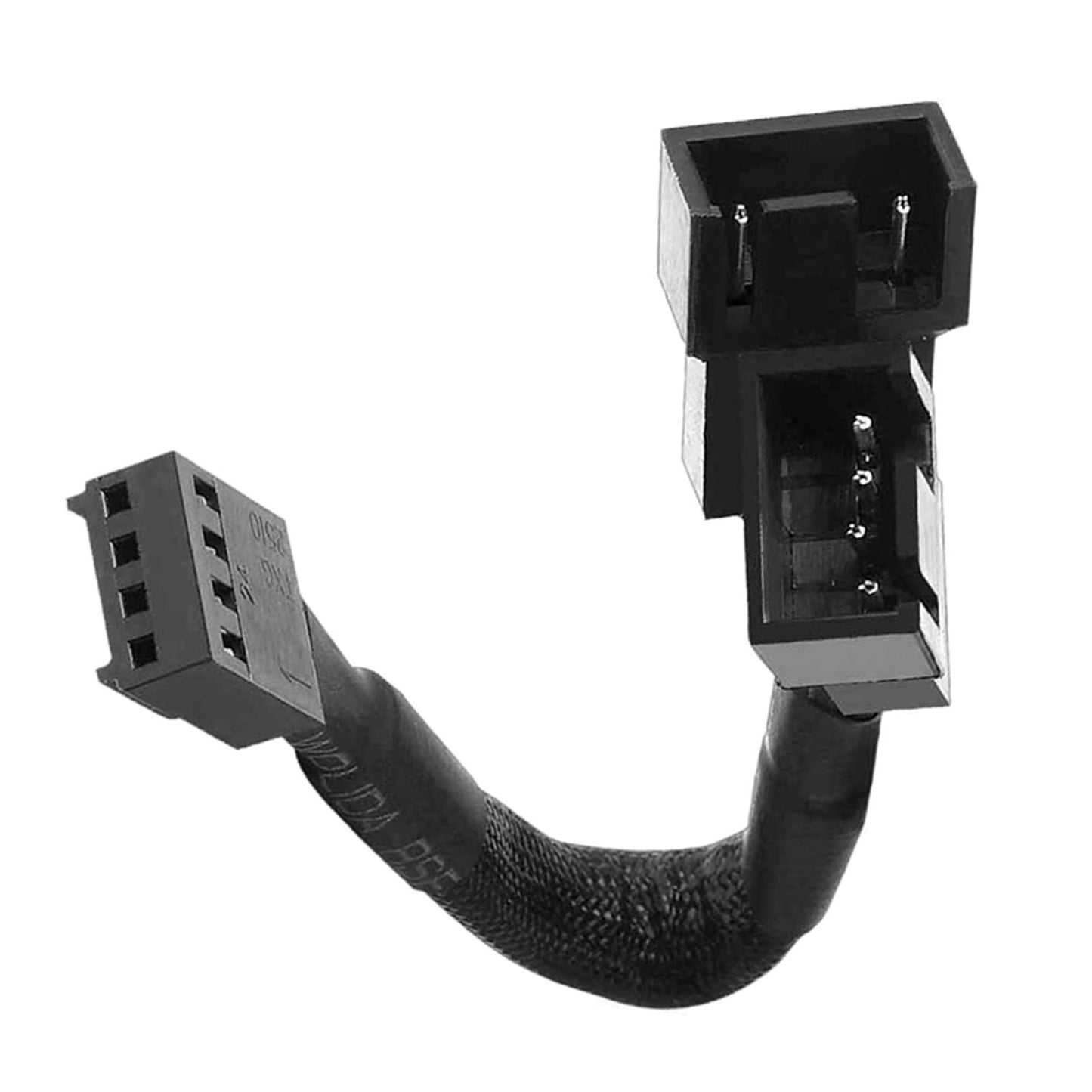 PC Temperature Control Cable Computer Fan 1:2 Splitter Cable 160mm Black New