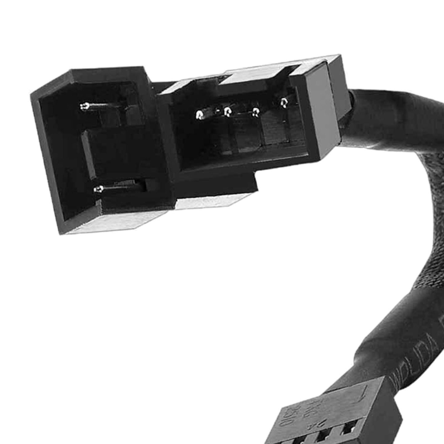PC Temperature Control Cable Computer Fan 1:2 Splitter Cable 160mm Black New