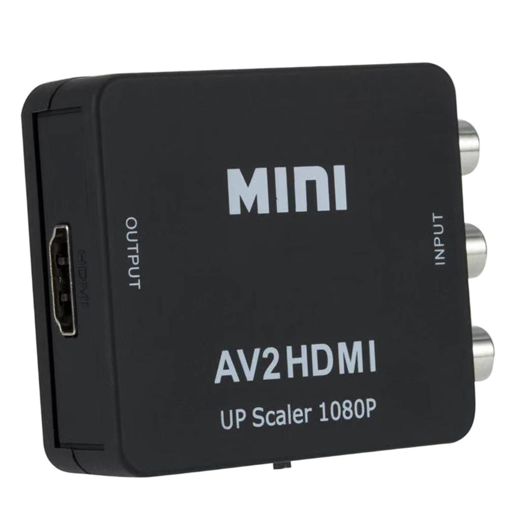 1080P CVBS to HDMI Video Converter Box with USB Cable for HD TV Projector Black
