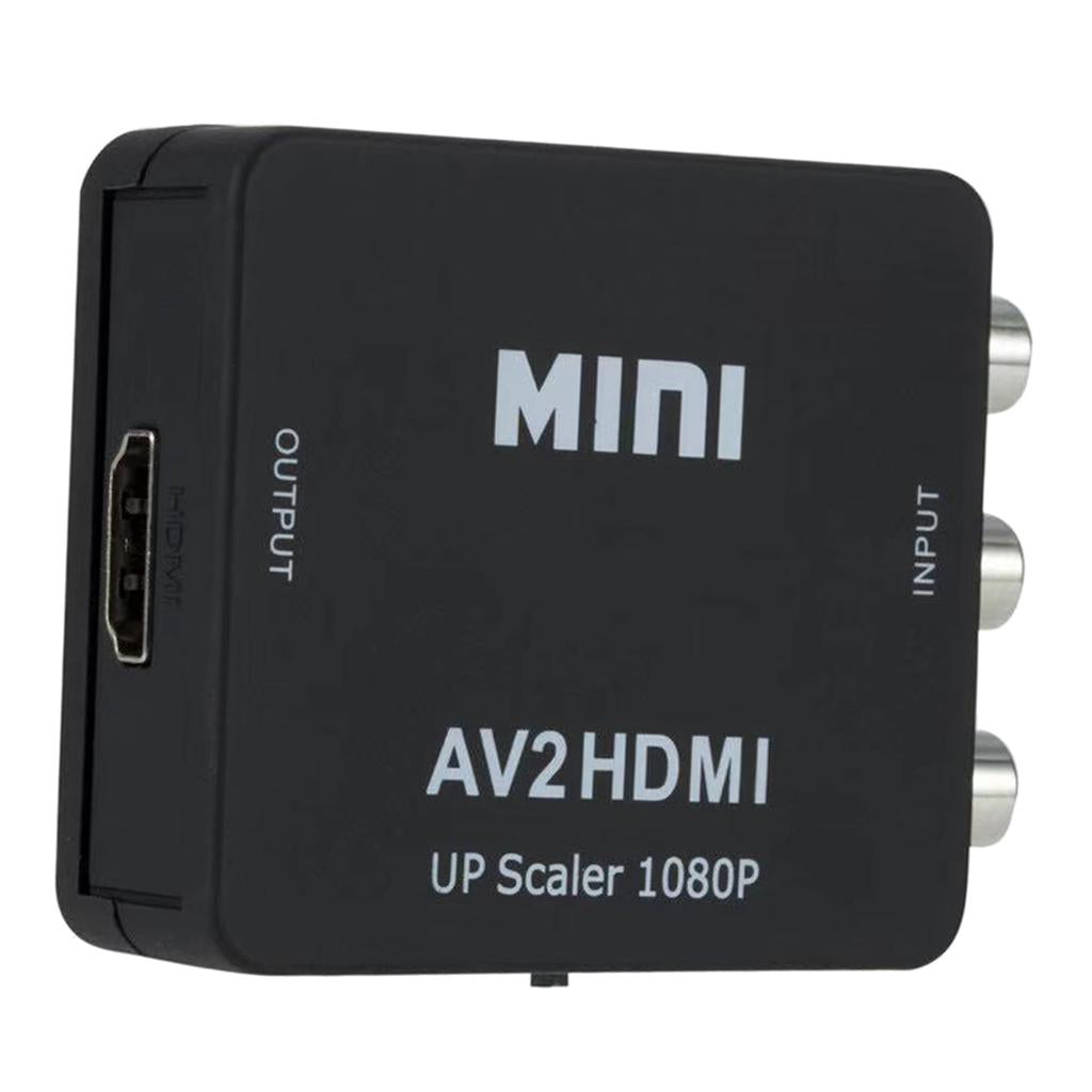 1080P CVBS to HDMI Video Converter Box with USB Cable for HD TV Projector Black