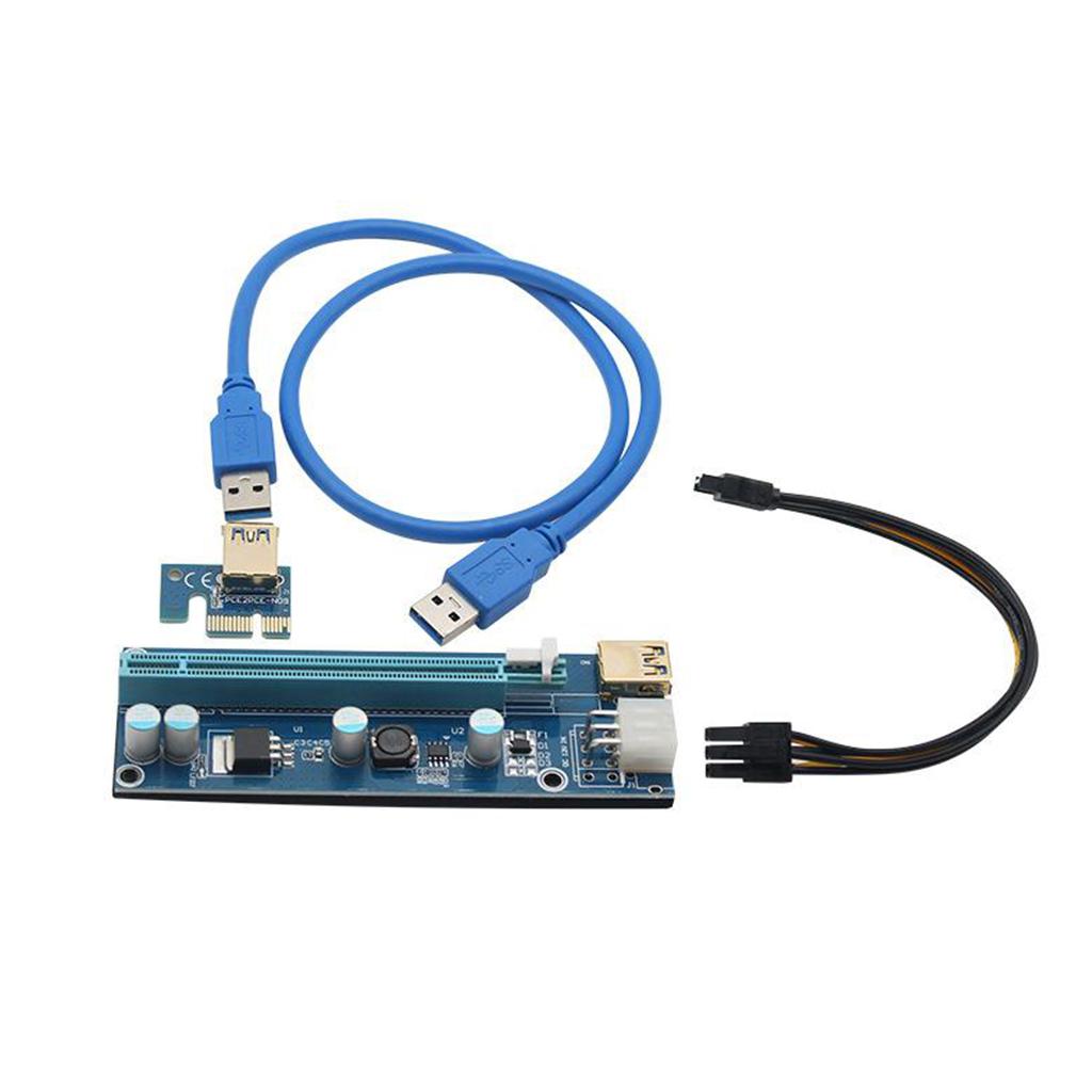 60cm PCI-E Riser Card 009S Express 1x to 16x Extender Adapter USB 3.0 ...