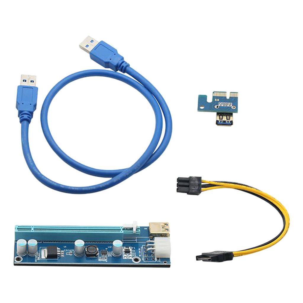 60cm PCI-E Riser Card 009S Express 1x to 16x Extender Adapter USB 3.0 Cable