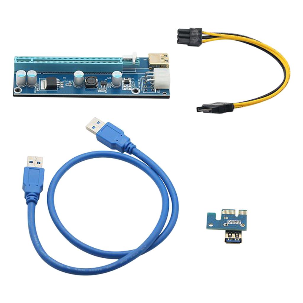 60cm PCI-E Riser Card 009S Express 1x to 16x Extender Adapter USB 3.0 Cable