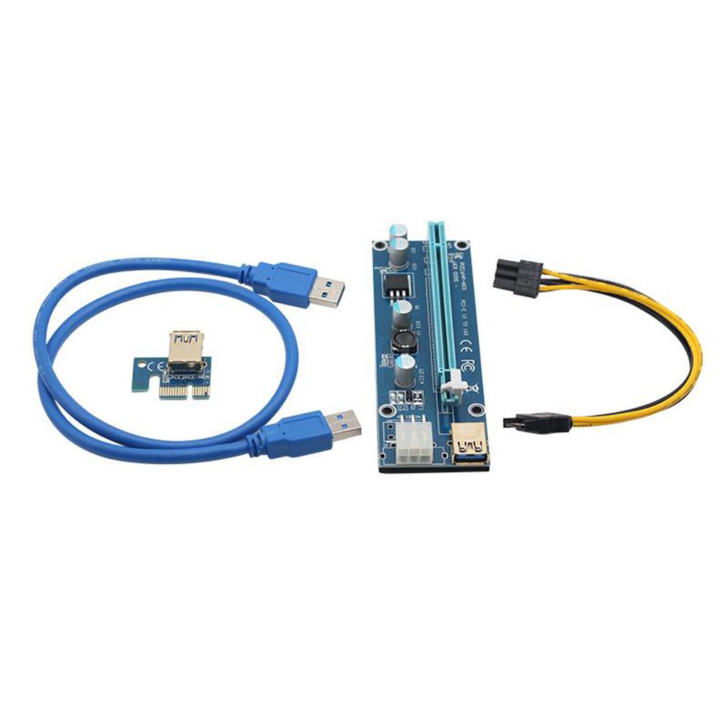 60cm PCI-E Riser Card 009S Express 1x to 16x Extender Adapter USB 3.0 Cable