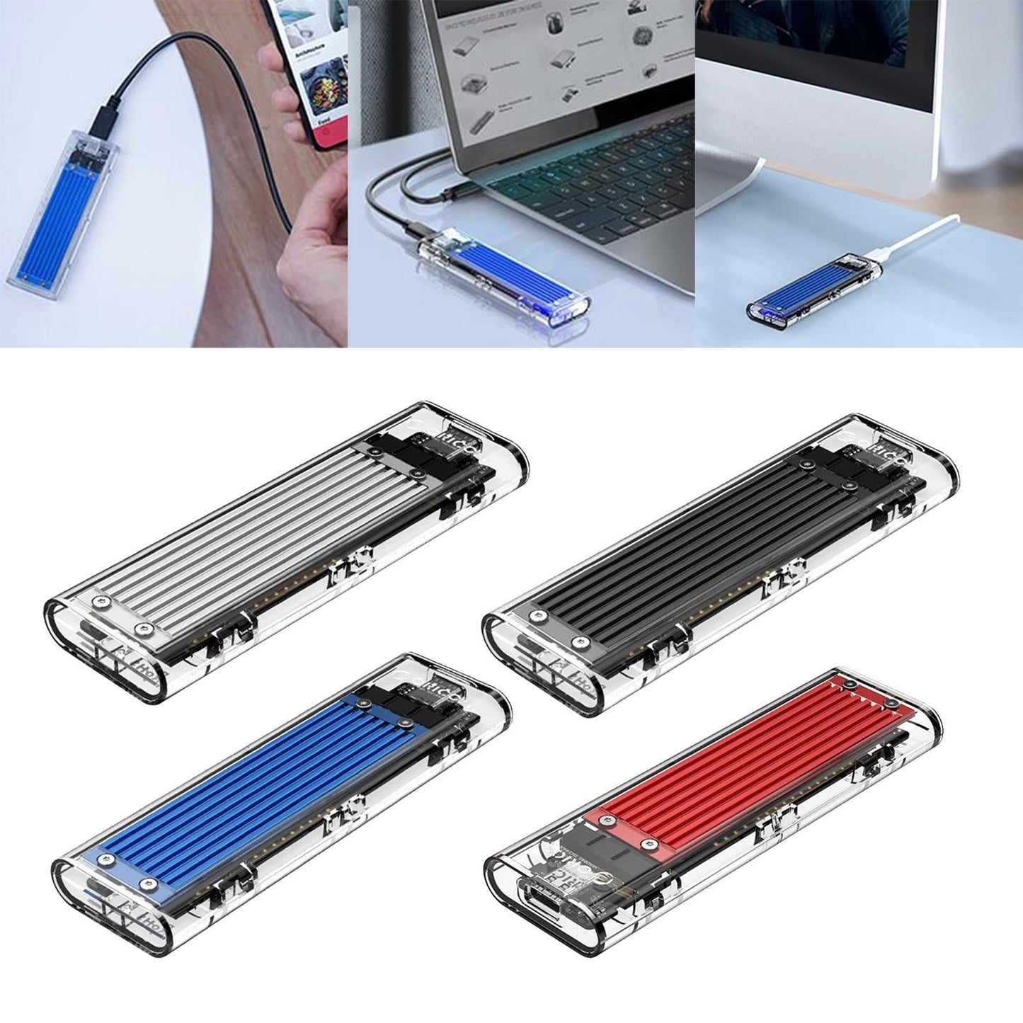 ORICO M.2 to USB Type-C SSD Enclosure Case Adapter 10Gbps UASP Red