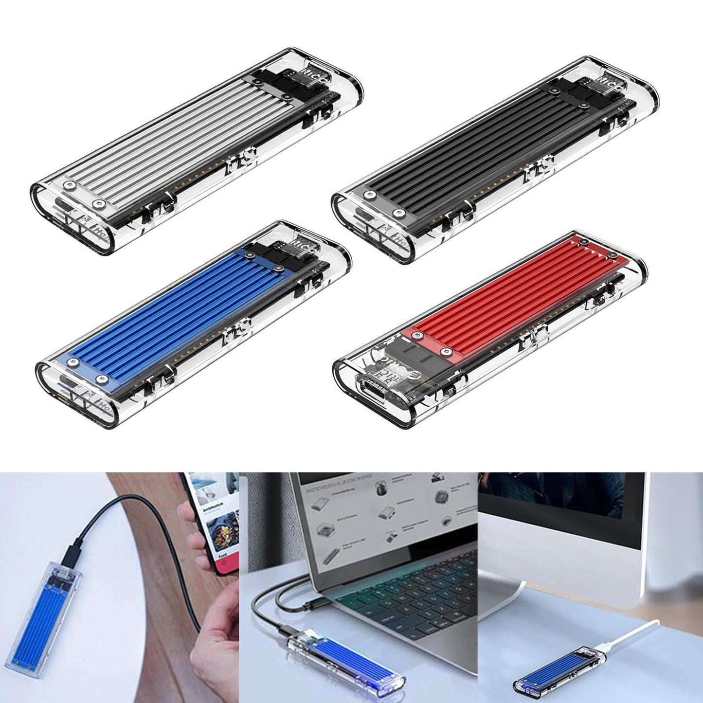 ORICO M.2 to USB Type-C SSD Enclosure Case Adapter 10Gbps UASP Red