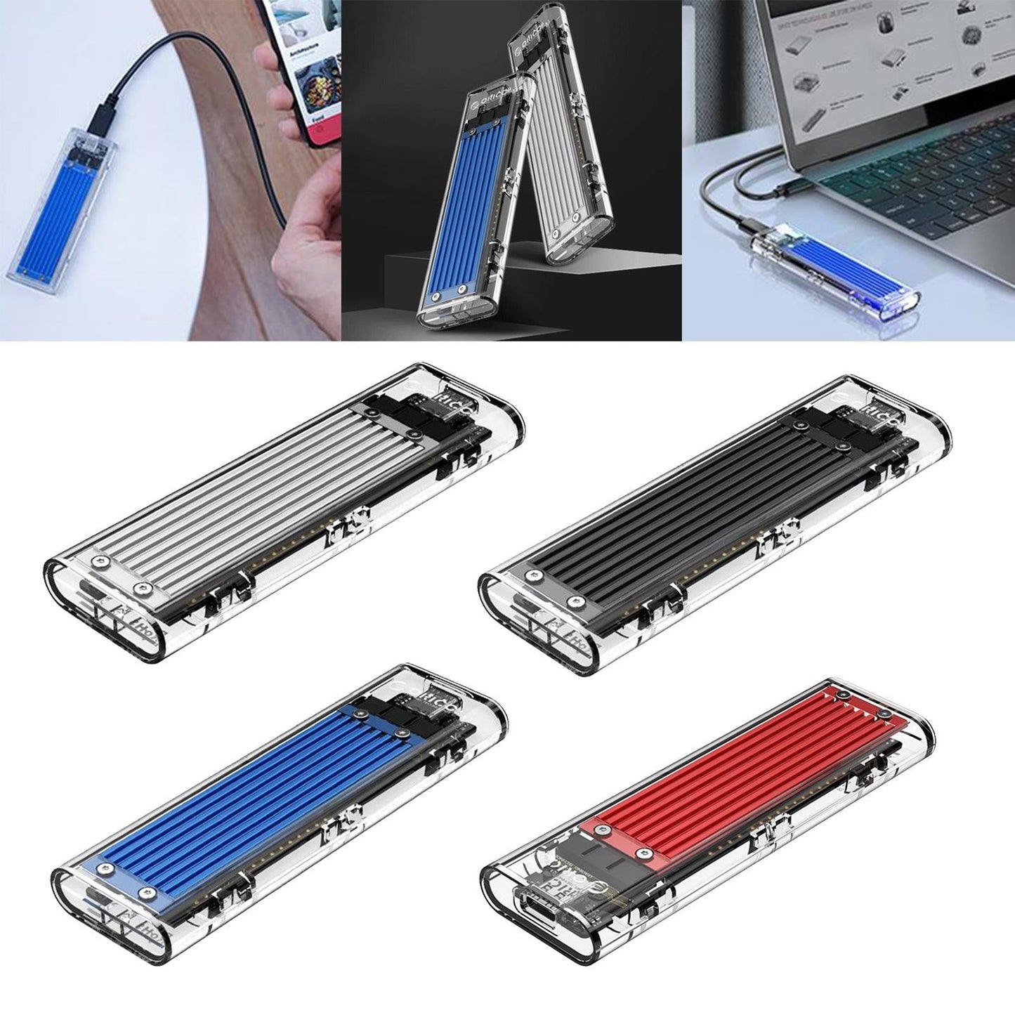 ORICO M.2 to USB Type-C SSD Enclosure Case Adapter 10Gbps UASP Red