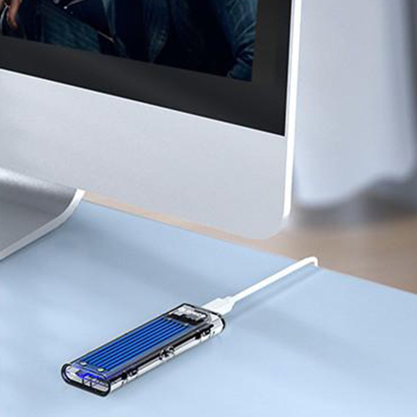 ORICO M.2 to USB Type-C SSD Enclosure Case Adapter 10Gbps UASP Blue