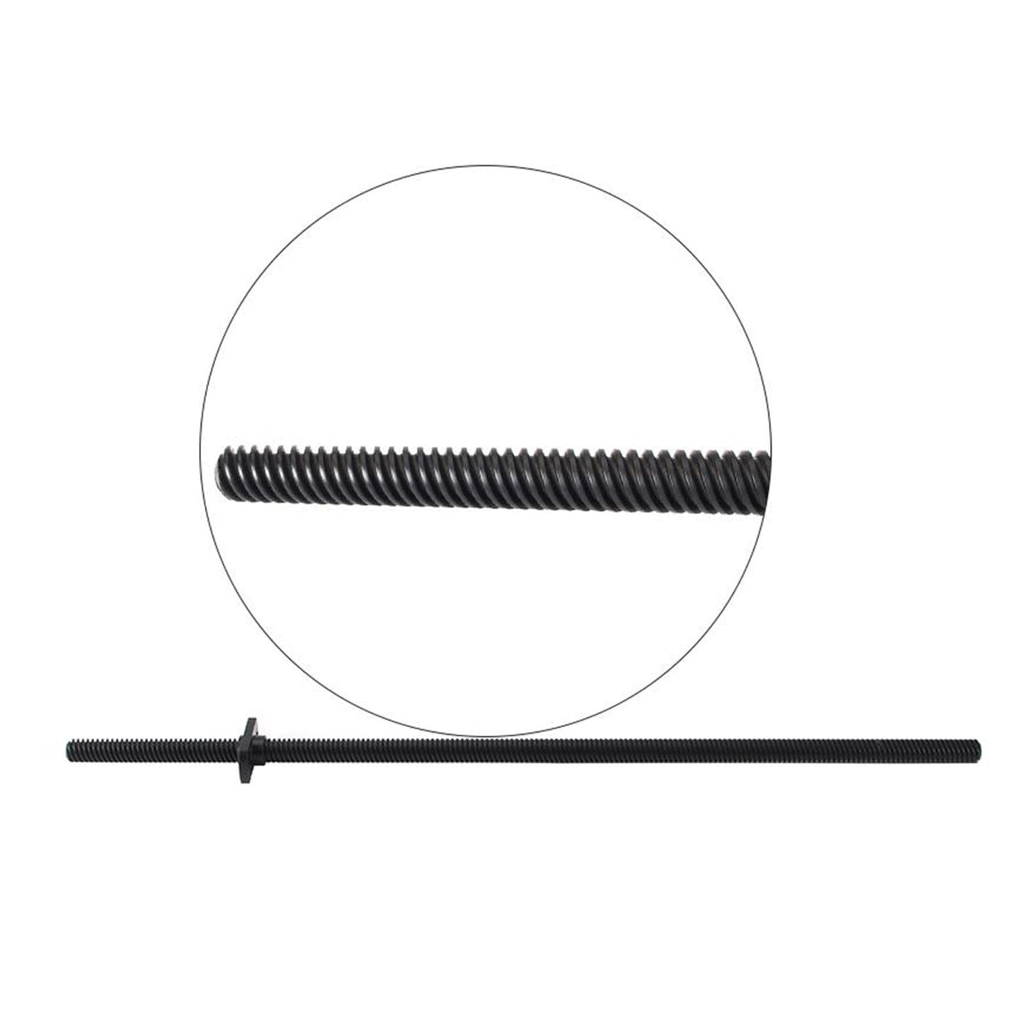 Black 20.7 inch T8 PTFE Lead Screw 2mm/8mm for CR10 Ender3 V2 3D Printer
