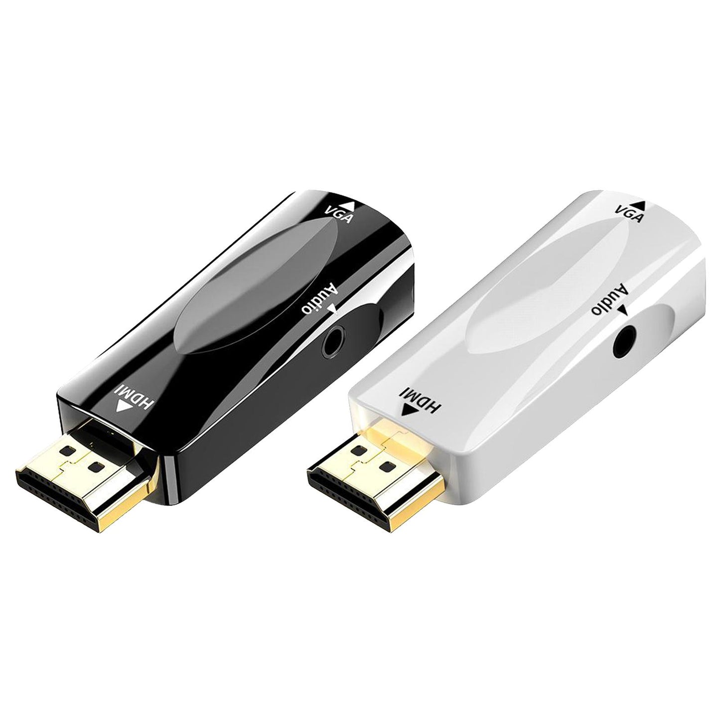 Mini HDMI to VGA Adapter Easy to Use for Desktop PC Monitor Chromebook White