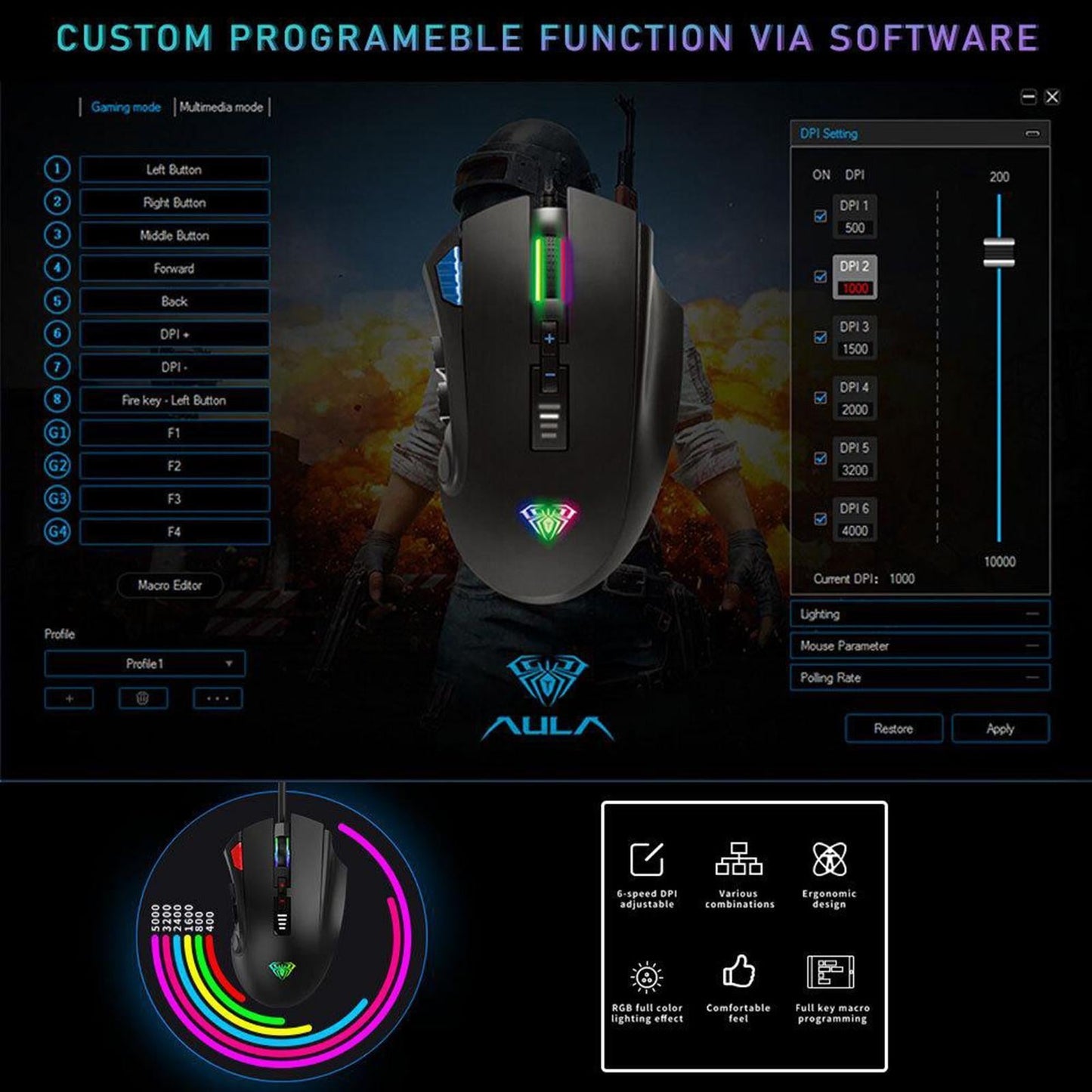 Gaming Ultralight Professional Wired USB Mice for Gamer Desktop Desktop Home