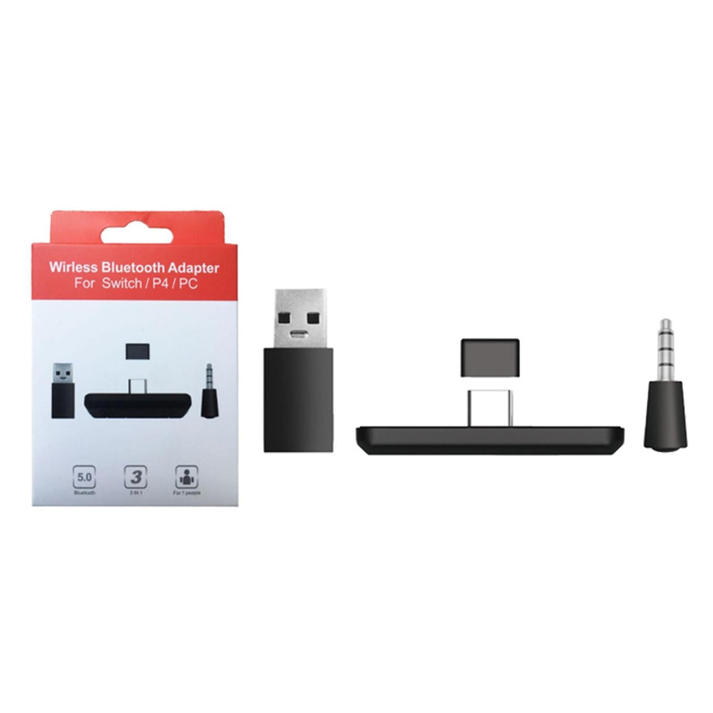 2021 Bluetooth Adapter BT 5.0 Wireless Audio Receiver for PS4/PC Earbuds