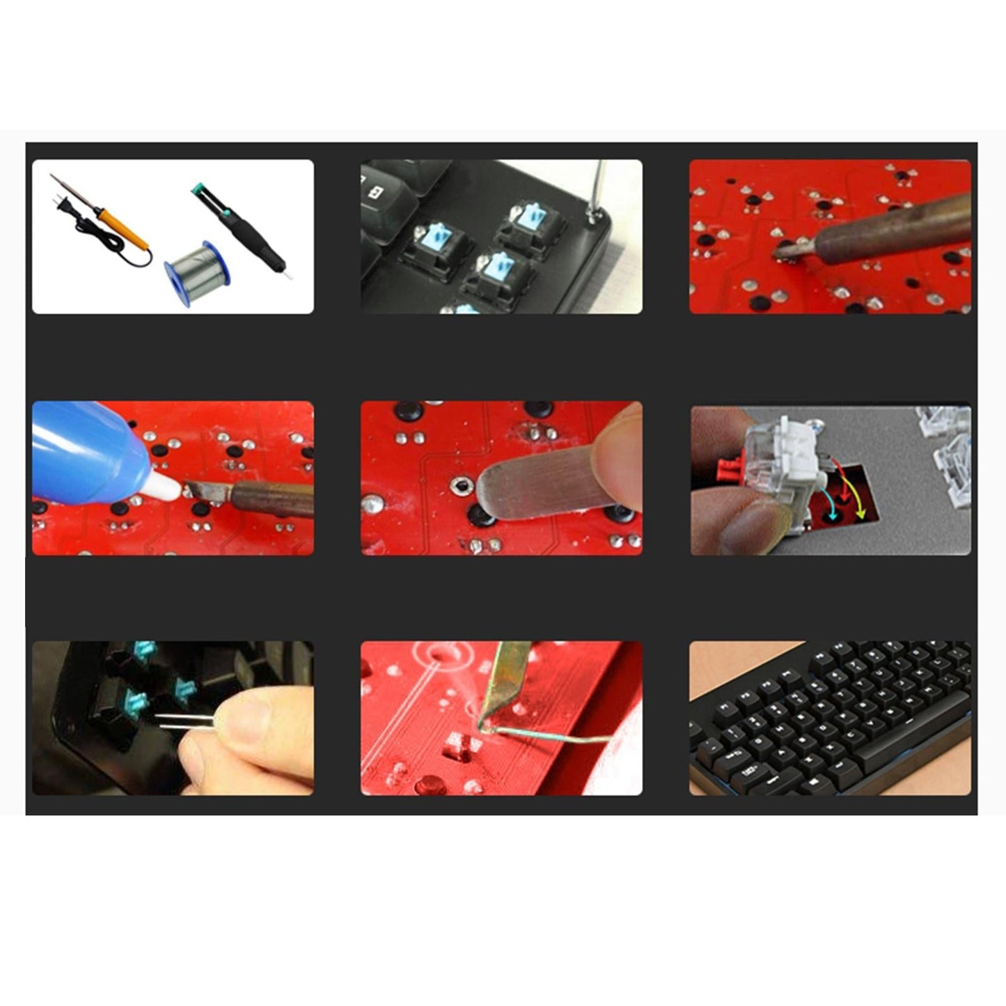 Box Switches for Mechanical Gaming Keyboards Water Resistant  brown