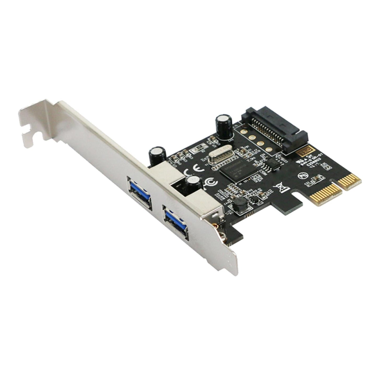 5Gbps 2 Ports PCIe USB 3.0 Card Adapter Super Speed Easy Install Faster