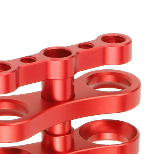 Aluminum Standard 1 Ball Clamp for Underwater Diving Light Arm System red"
