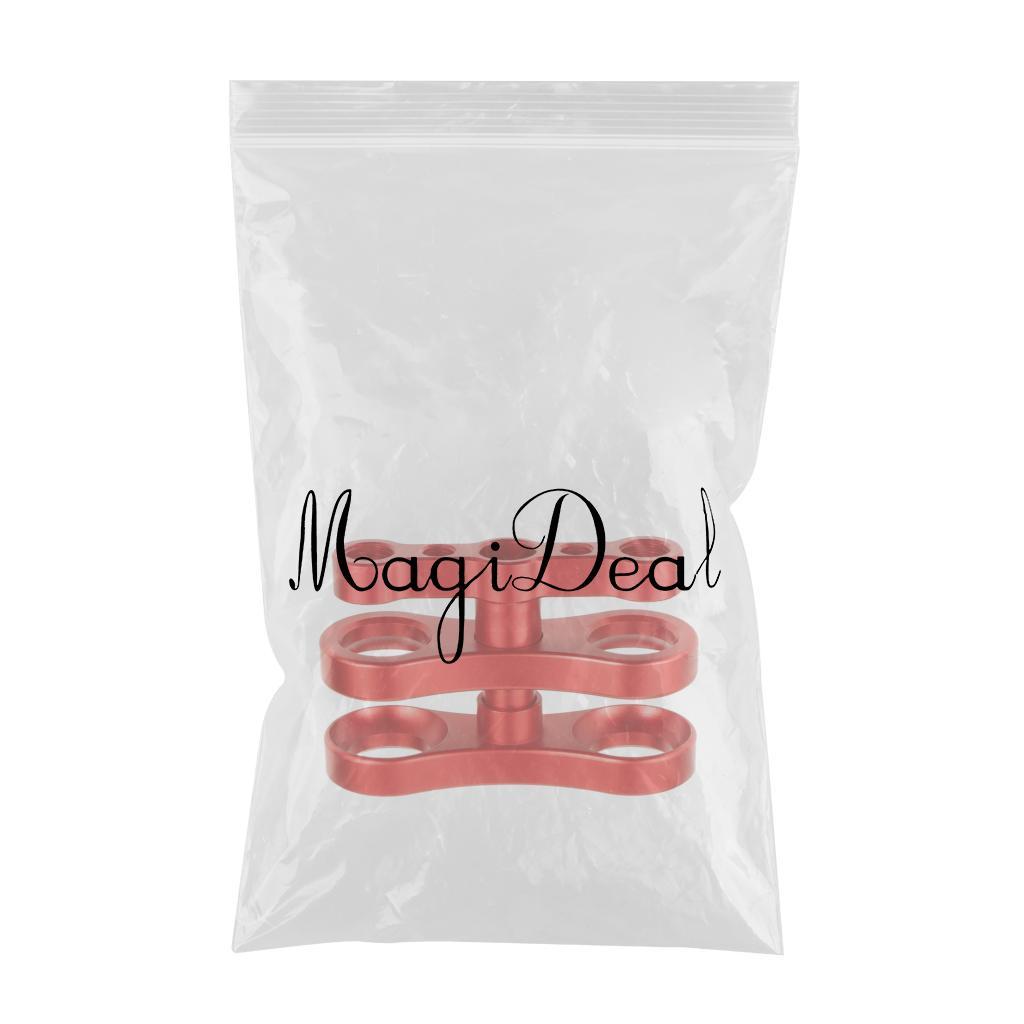 Aluminum Standard 1 Ball Clamp for Underwater Diving Light Arm System red"