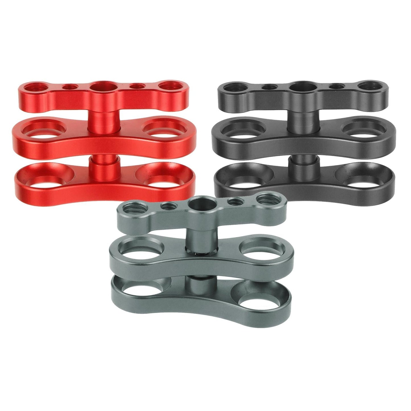 Aluminum Standard 1 Ball Clamp for Underwater Diving Light Arm System red"