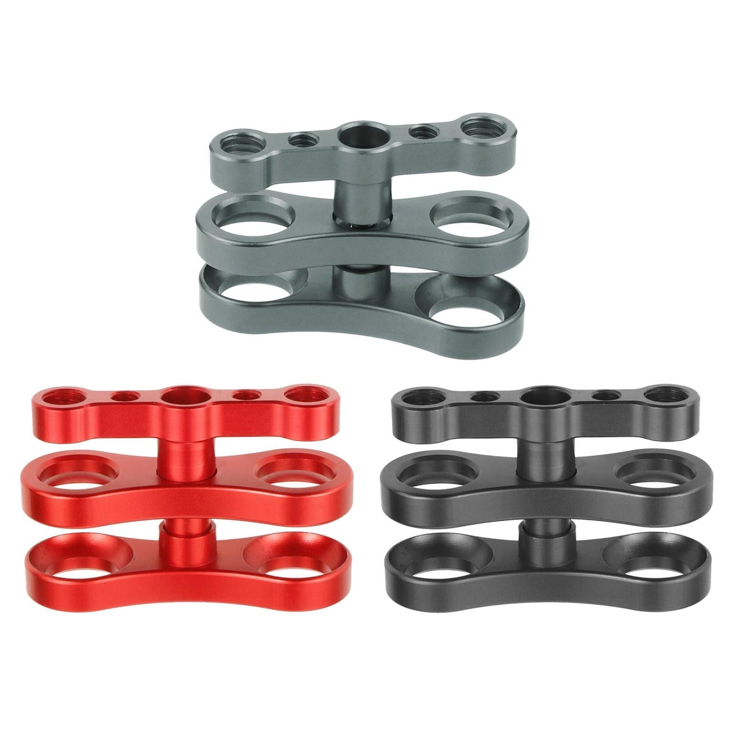 Aluminum Standard 1 Ball Clamp for Underwater Diving Light Arm System red"