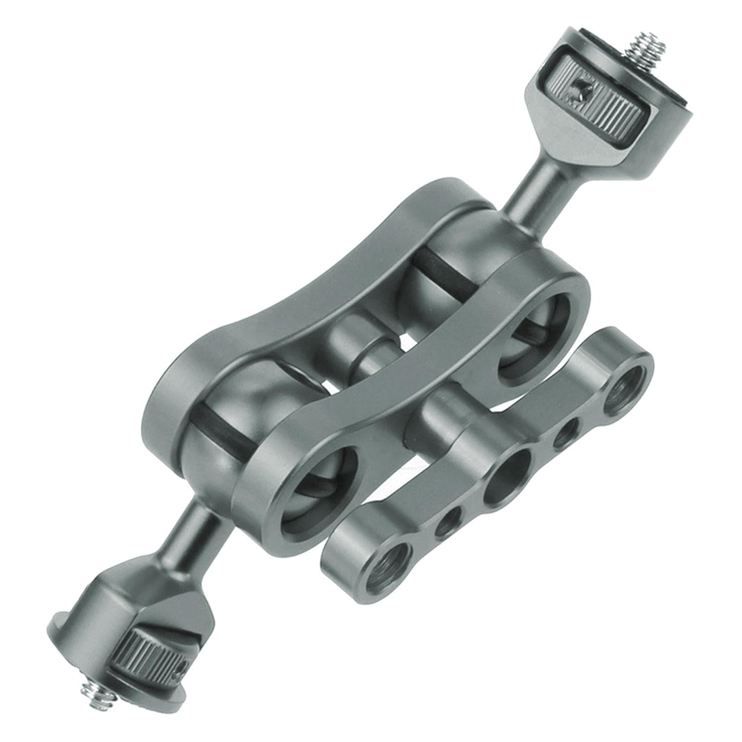CNC 360 Arm Hand Extension Adapter Double Ballheads for Gopro Hero Grey