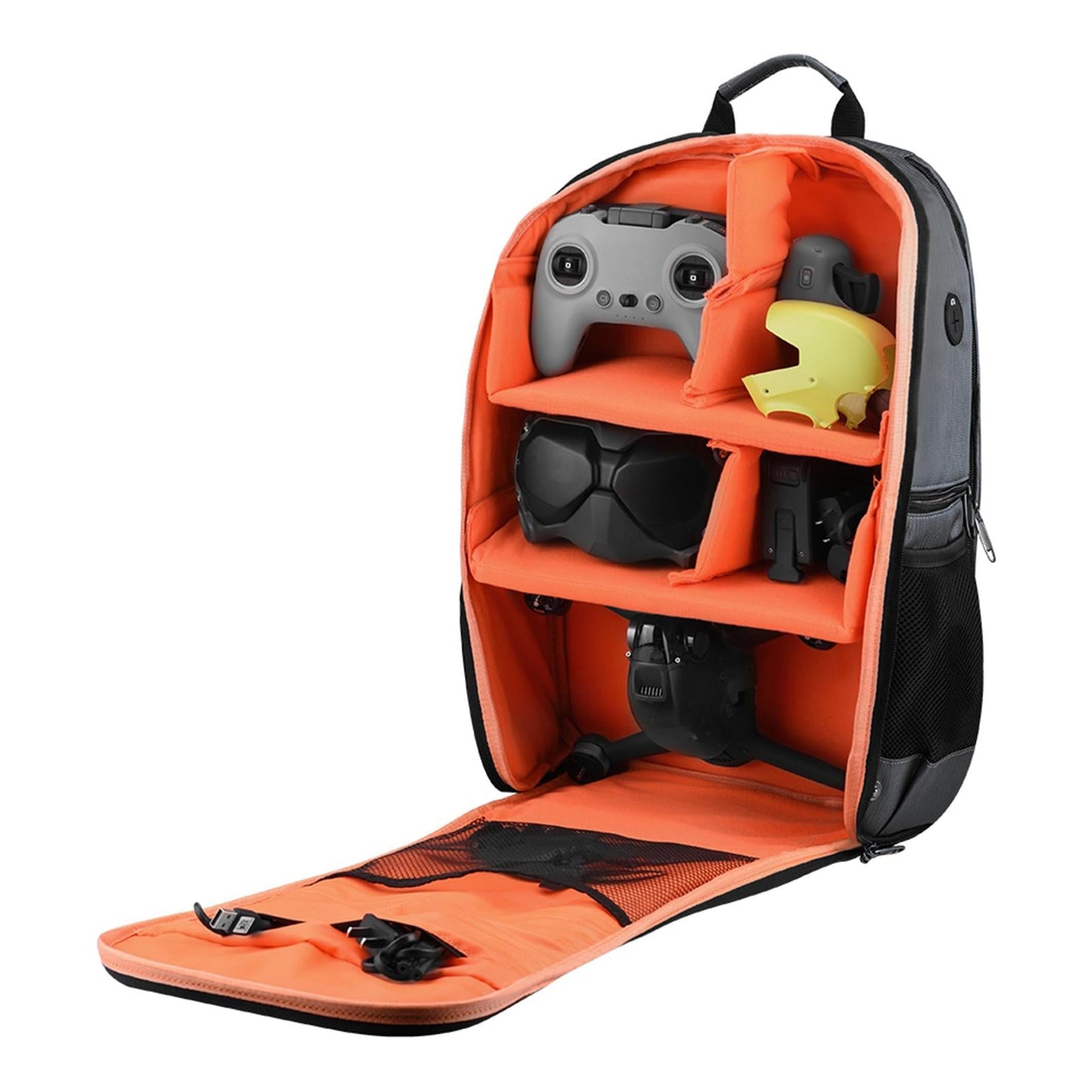 Professional Camera Backpack Bag Camera Case For DJ FPV  gray orange