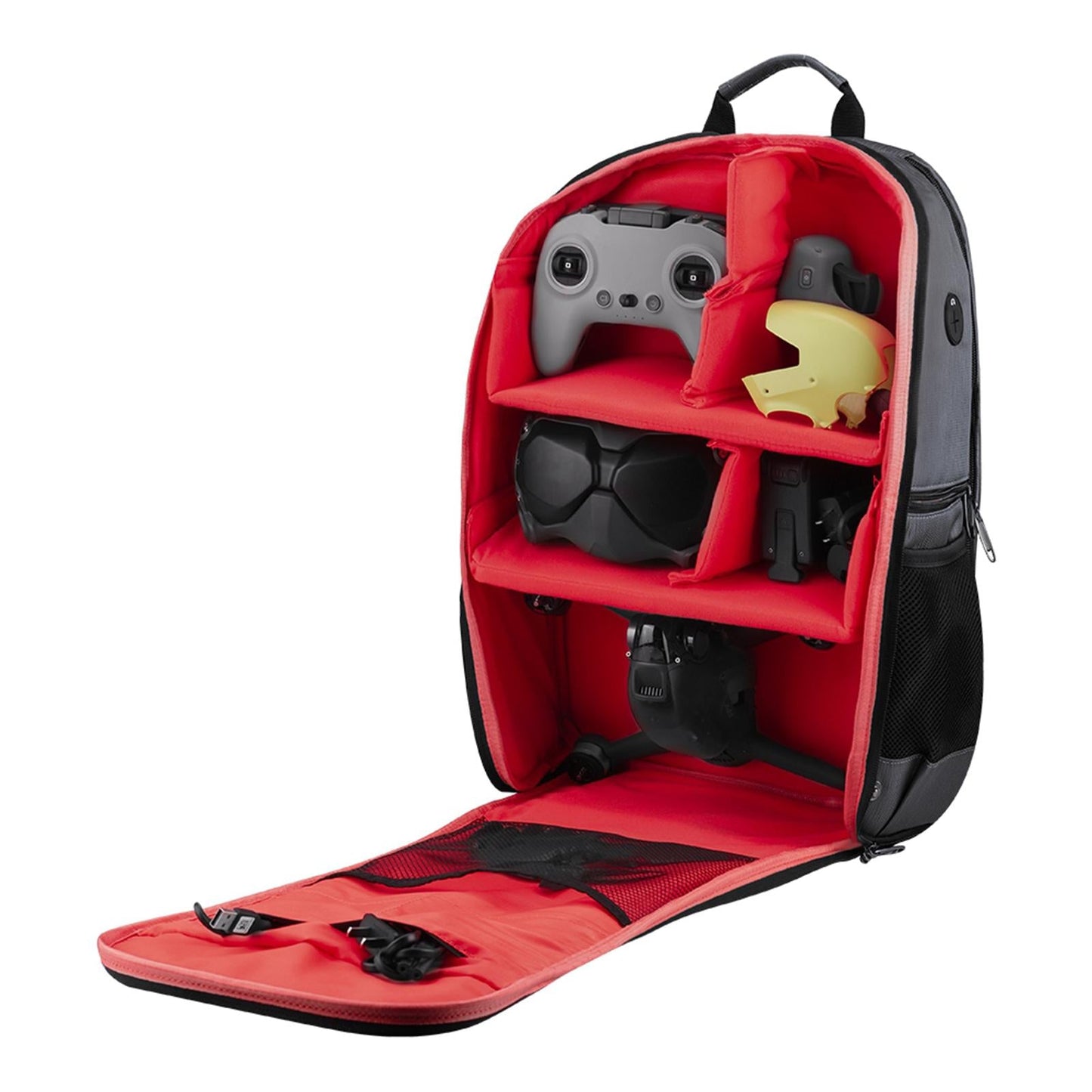 Professional Camera Backpack Bag Camera Case For DJ FPV  gray red