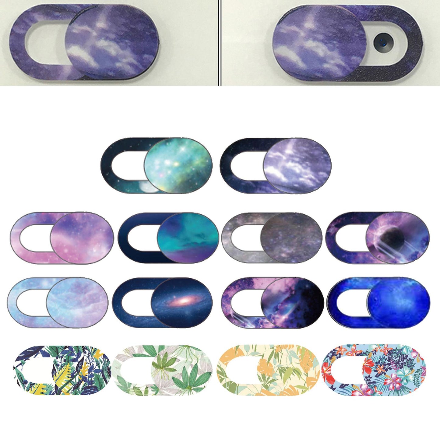 3 Pieces 0.7mm Web Camera Cover Slide Privacy Protector Starry Sky E