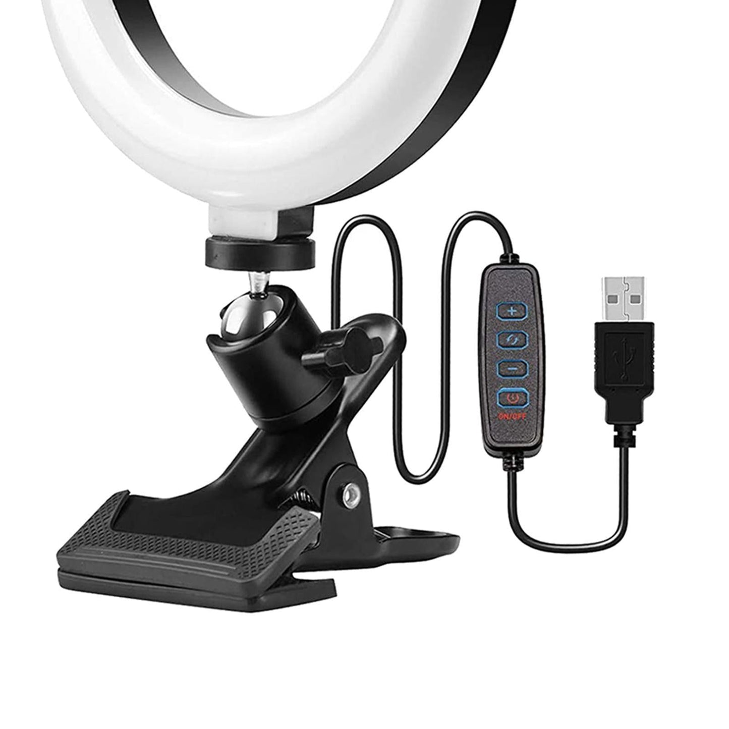 RGB Selfie Ring Light LED Desktop Circle Lamp for Live Stream   8 inch