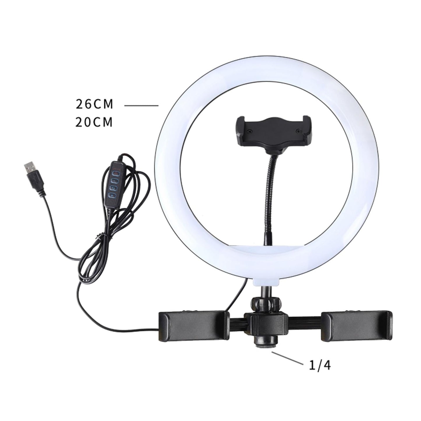 Universal Desk Clamp Mount Stand Holder for Phone DSLR Camera Ring Light D