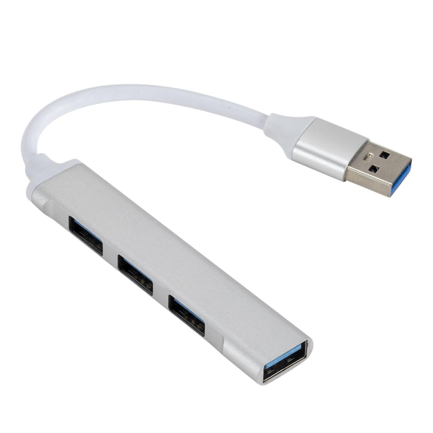 Aluminum Alloy USB HUB 3.0 4 Port Multi Splitter Adapter OTG Silver