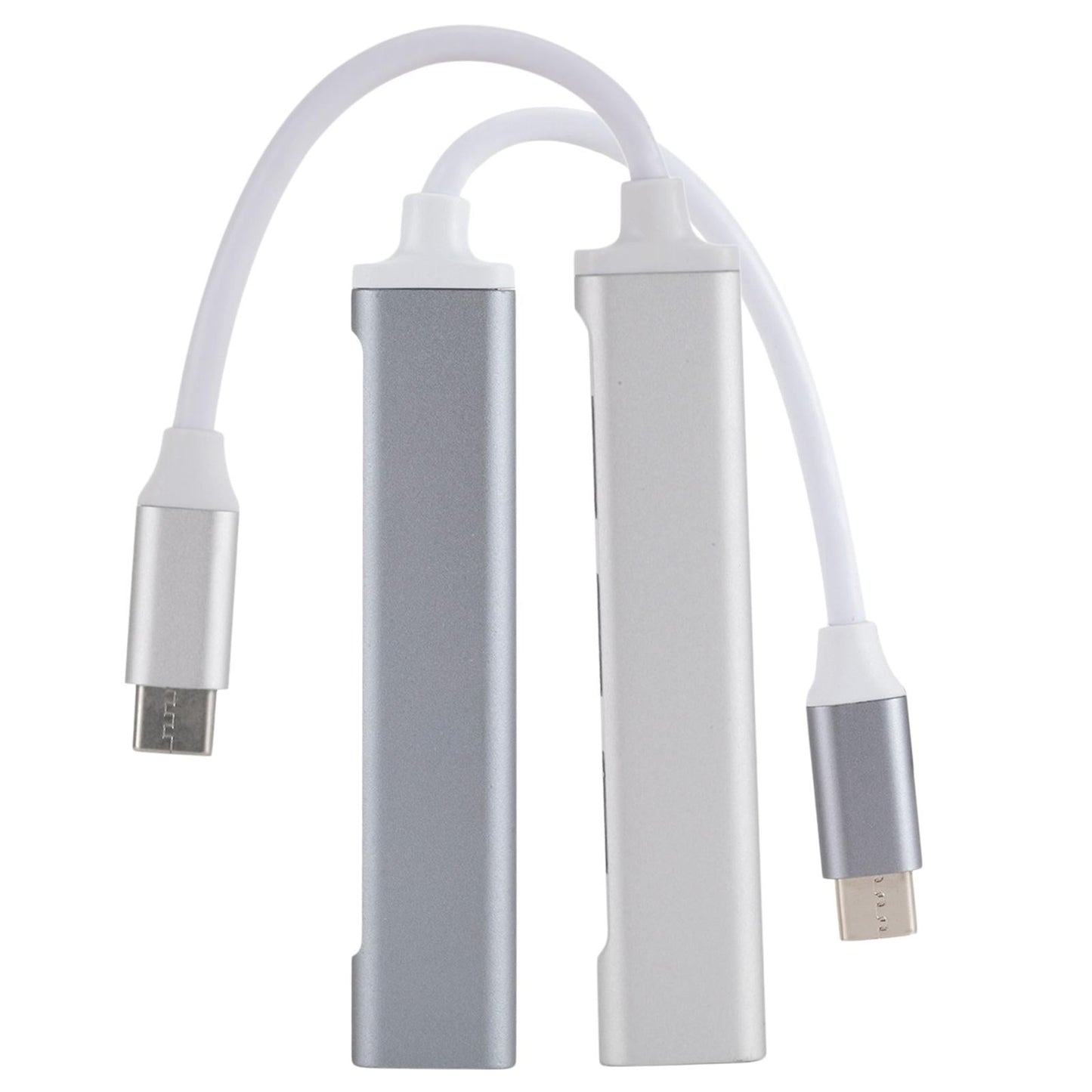 Mini Aluminum Shell USB Type C HUB 3.0 4 Port Multi Splitter Adapter Silver