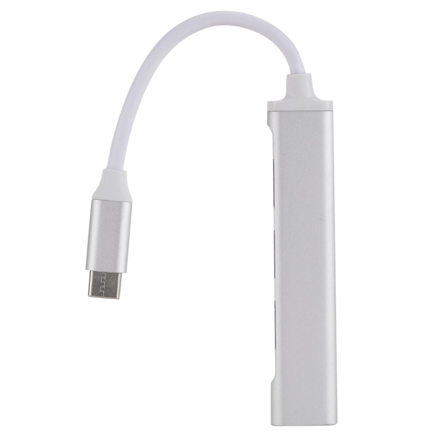 Mini Aluminum Shell USB Type C HUB 3.0 4 Port Multi Splitter Adapter Silver
