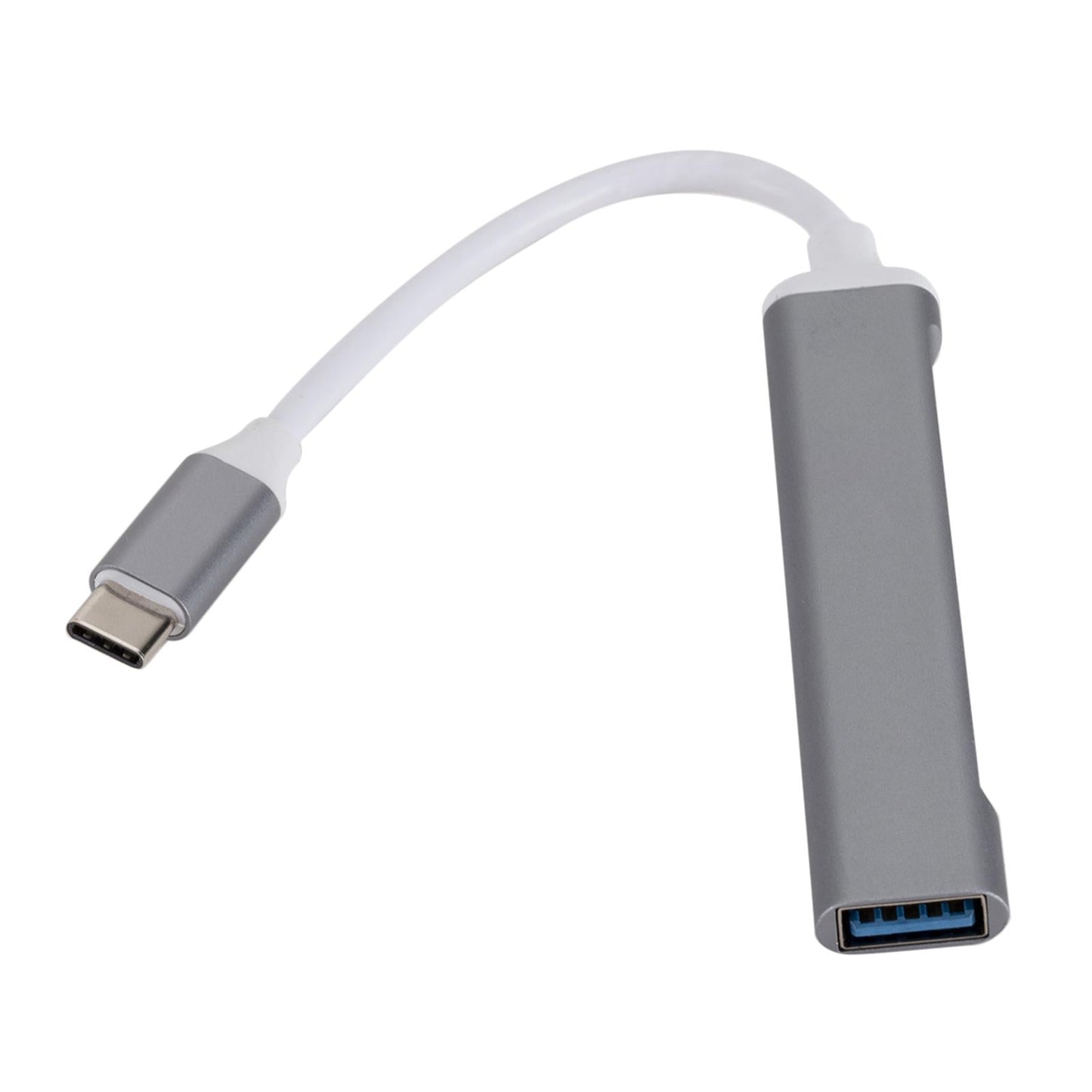 Mini Aluminum Shell USB Type C HUB 3.0 4 Port Multi Splitter Adapter Grey