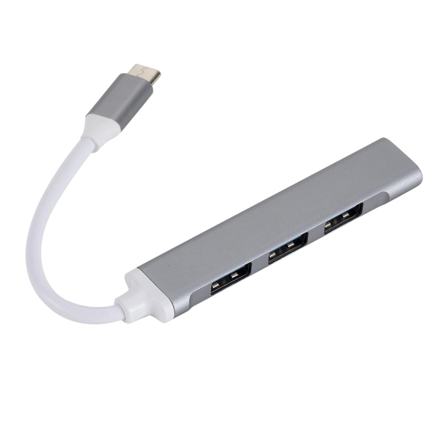 Mini Aluminum Shell USB Type C HUB 3.0 4 Port Multi Splitter Adapter Grey