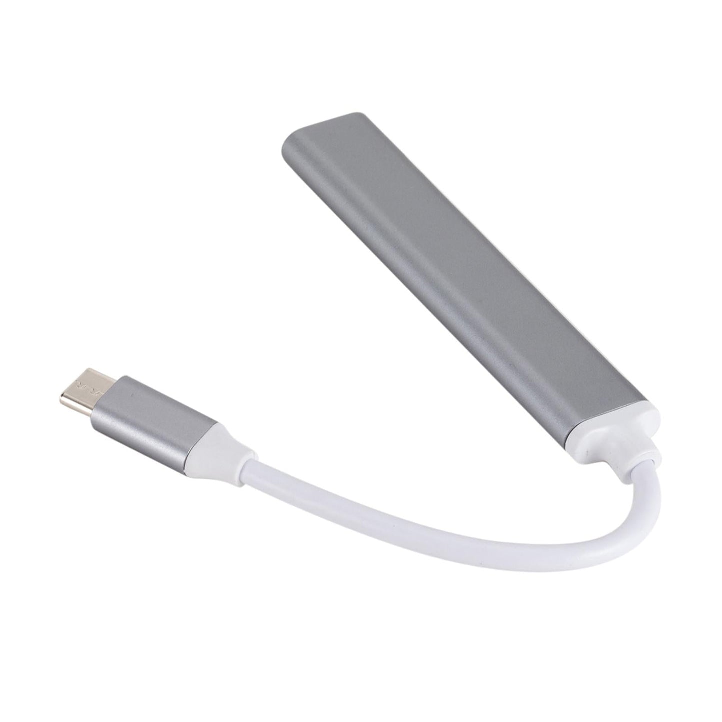 Mini Aluminum Shell USB Type C HUB 3.0 4 Port Multi Splitter Adapter Grey