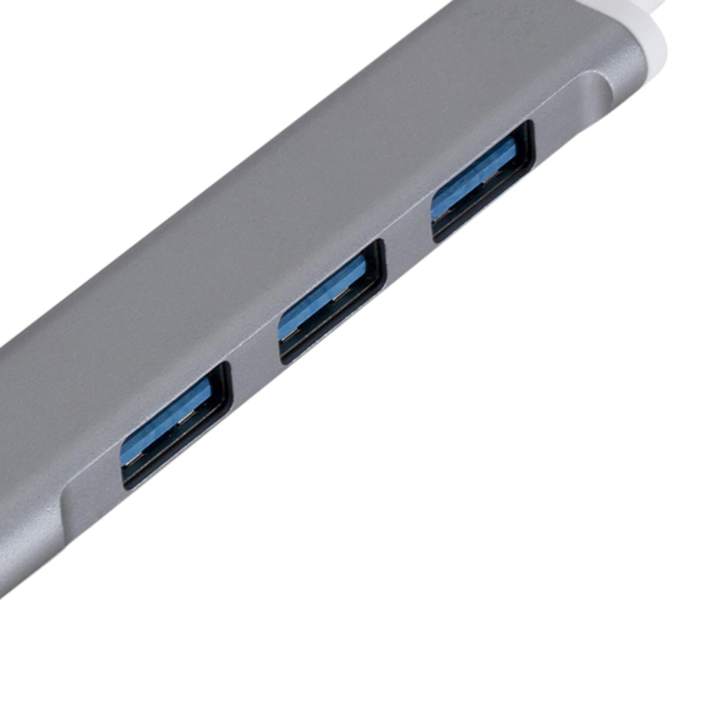 Mini Aluminum Shell USB Type C HUB 3.0 4 Port Multi Splitter Adapter Grey