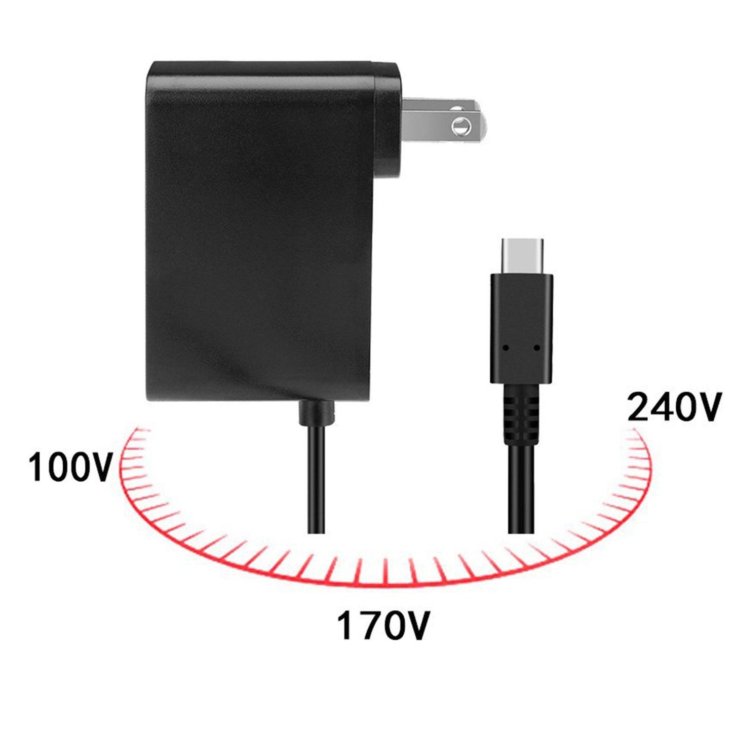 Travel Replacement Type C Power Supply Home Wall Charger For Nintendo Switch